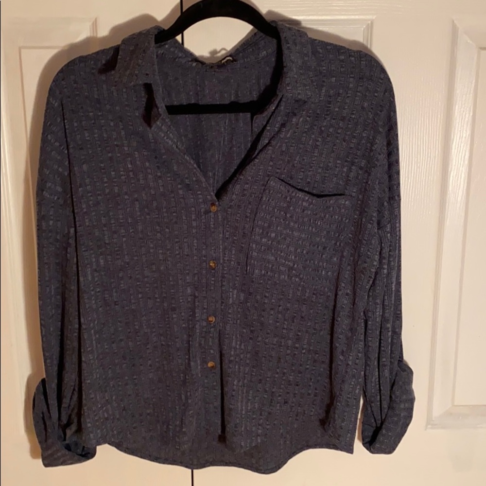 Comfortable blue button up